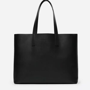 Everlane The Day Market Tote Black Base Black Made In Italy Leather